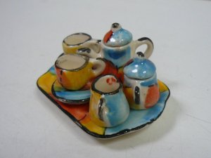 画像1: 陶器ティーセット　３色