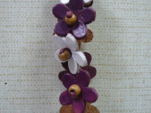 画像3: タイ製 ストラップ 花リング（紫白） 