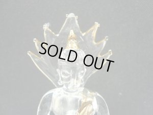 画像2: タイ製ガラス細工　　仏像座り姿 光背