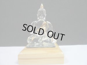 画像1: タイ製ガラス細工　　仏像座り姿