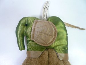 画像1: 姿象のタオル  グリーン茶耳 