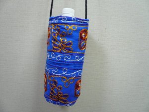 画像3: ペットボトルケース 刺繍象（青） 