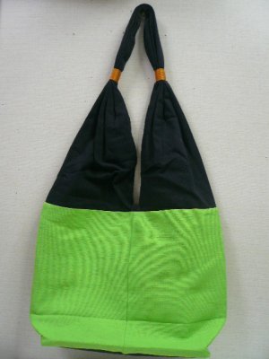 画像3: タイ製コットンバック　刺繍象（黄緑）