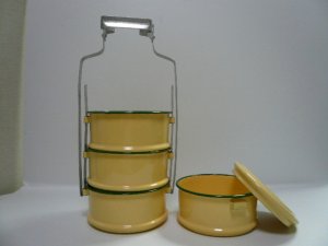 画像3: タイ製　ホーロー　黄色4段　弁当箱