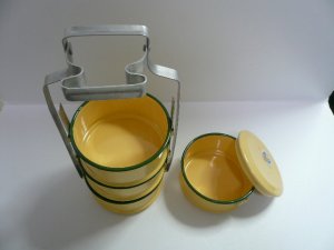 画像4: タイ製　ホーロー　黄色4段　弁当箱