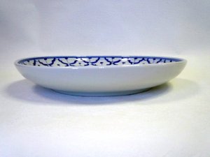 画像4:  青白陶器 総柄皿　30cm 