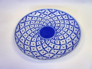 画像2:  青白陶器 総柄皿　30cm 