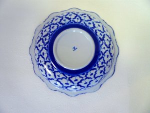 画像4:  青白陶器 花型ギザ23cm