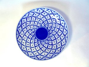 画像3:  青白陶器 総柄皿　30cm 