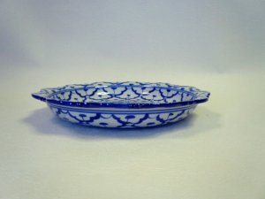 画像3:  青白陶器 花型ギザ23cm