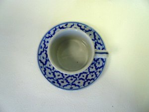 画像3: 青白陶器  カップ＆ソーサー大 