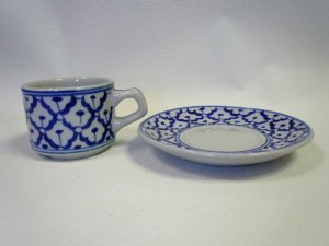 画像4: 青白陶器  カップ＆ソーサー大 