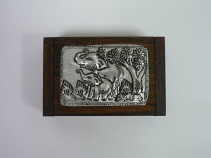 画像2: タイ製　木箱小  爪楊枝入れ 