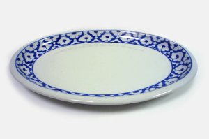 画像2:  青白陶器 楕円皿　26.5cm 