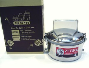 画像4: ZEBRA   3段式弁当箱   14×3（パッキン蓋あり）   ステンレス製 ・ ランチボックス