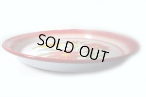 画像4: ホーロー　平皿　縁赤25cm A