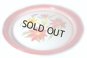 画像3: ホーロー　平皿　縁赤25cm A