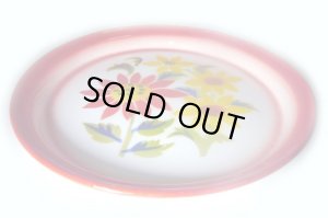 画像4: ホーロー　平皿　縁赤23cm A