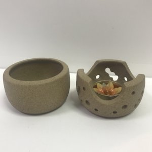 画像2: 香炉 椀型  土色