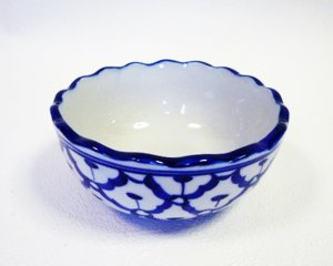 画像1: 青白陶器  ボール型  11cm 