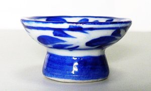 画像2:  青白陶器  ミニ小皿　4cm 