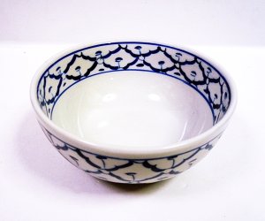 画像1: 青白陶器お椀13cm  