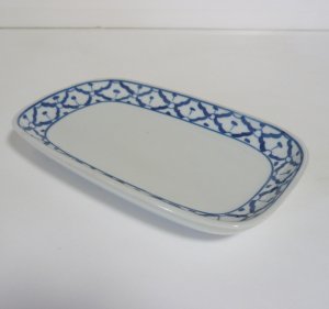画像3: 青白陶器 長方形  皿19.5cm