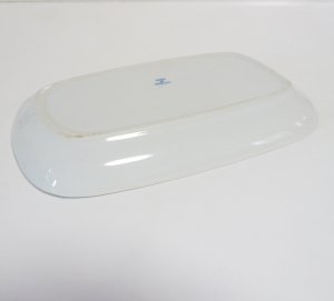 画像5: 青白陶器 長方形  皿19.5cm