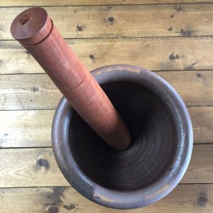 画像3: ソムタム陶器すり鉢9インチ