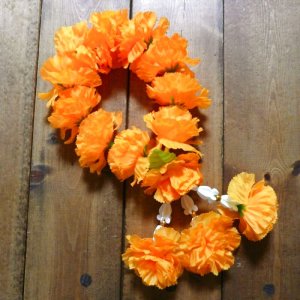 画像1: マーライ輪（直径15cm）オレンジ