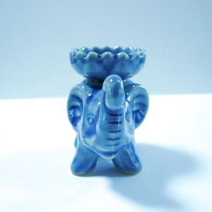 画像4: タイ雑貨　香炉  象　青