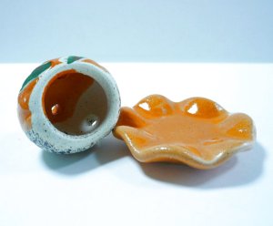 画像4: 香炉  蓮のつぼみ 　オレンジ