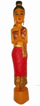 《タイ雑貨》サワディー人形  赤色系51cm 