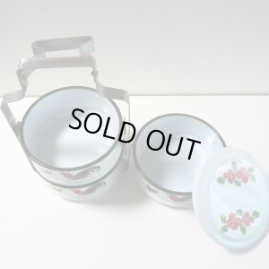 画像6: ホーロー3段弁当箱  にわとり柄