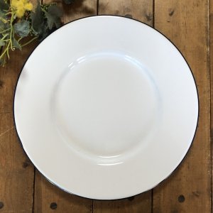 画像2: ホーロー　平皿　白20cm