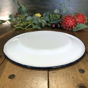 画像5: ホーロー　平皿　白27cm