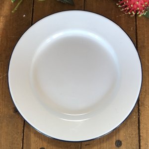 画像2: ホーロー　平皿　白27cm