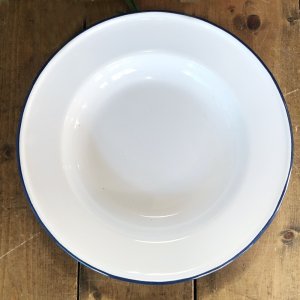 画像2: ホーロー　深皿　白22cm