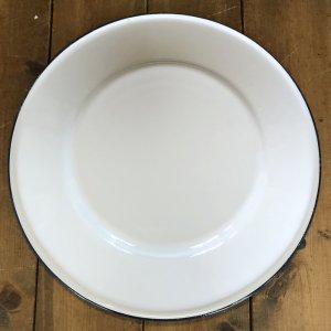 画像6: ホーロー　平皿　白20cm