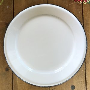 画像6: ホーロー　平皿　白27cm