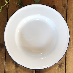 画像2: ホーロー　深皿　白24cm