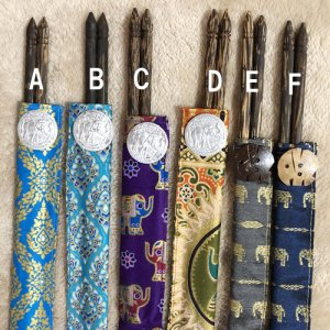 画像3: タイ製　箸1膳　カバー付（B）　マイお箸