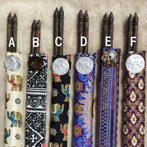 画像3: タイ製　箸1膳　カバー付（A）　マイお箸