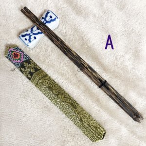 画像3: タイ製　箸1膳　箱型カバー付【金糸・タイ柄】