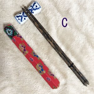 画像6: タイ製　箸1膳　箱型カバー付【象柄】