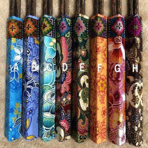 画像3: タイ製　箸1膳　箱型カバー付【バティック柄】