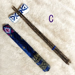 画像5: タイ製　箸1膳　箱型カバー付【金糸・タイ柄】