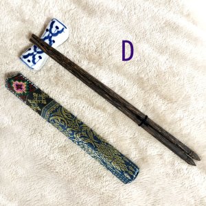 画像6: タイ製　箸1膳　箱型カバー付【金糸・タイ柄】