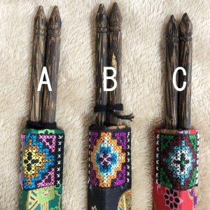 画像2: タイ製　箸1膳　箱型カバー付【象柄】