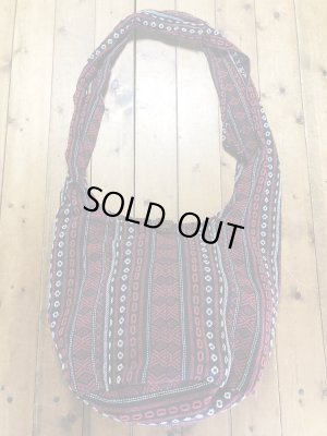 画像2: 《タイ雑貨》サドゥーバック  Aゲリコットン柄　赤